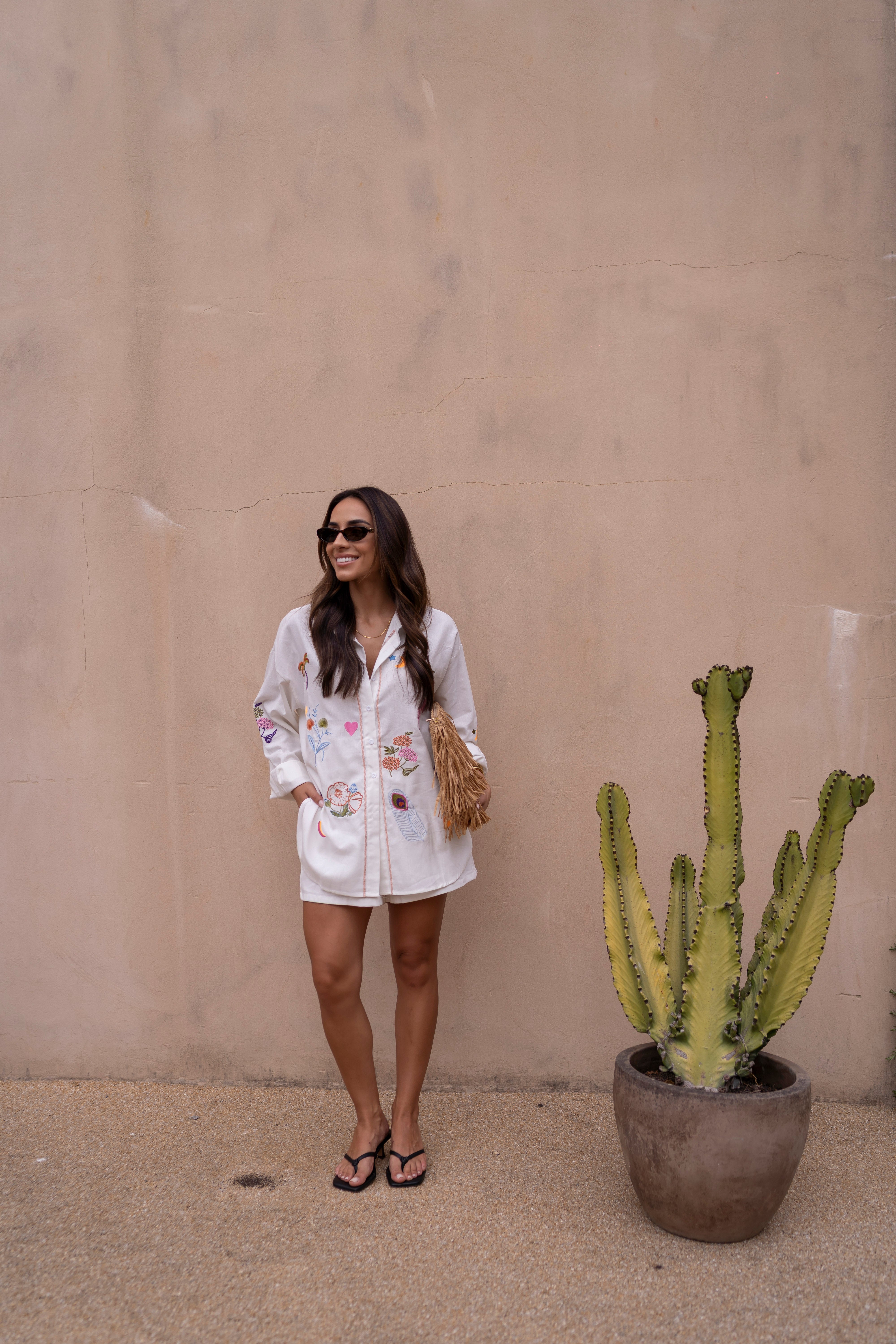 TOTAL LOOK LINHO COM BORDADOS