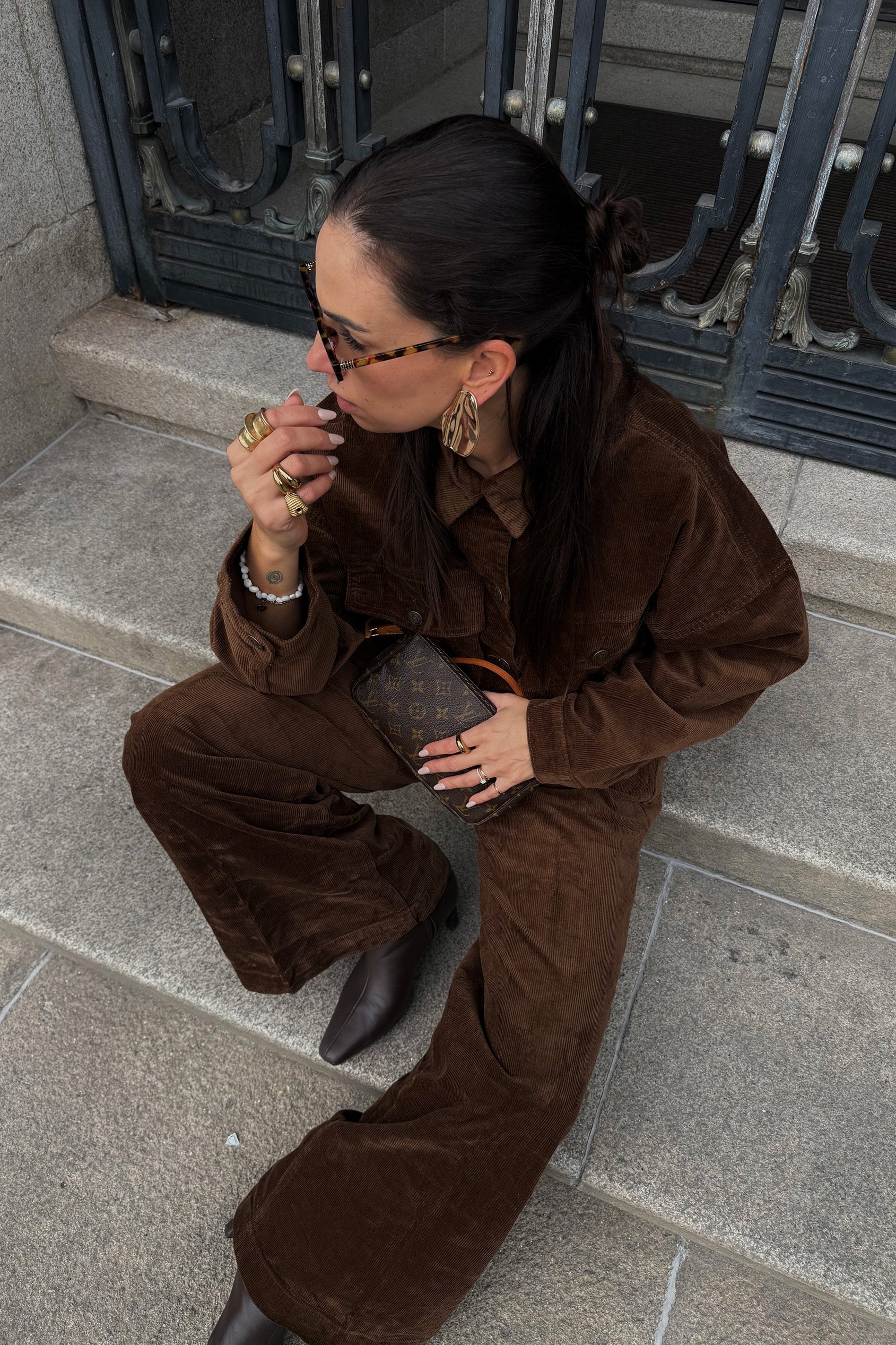 CALÇAS WIDE FULL LENGTH BOMBAZINA