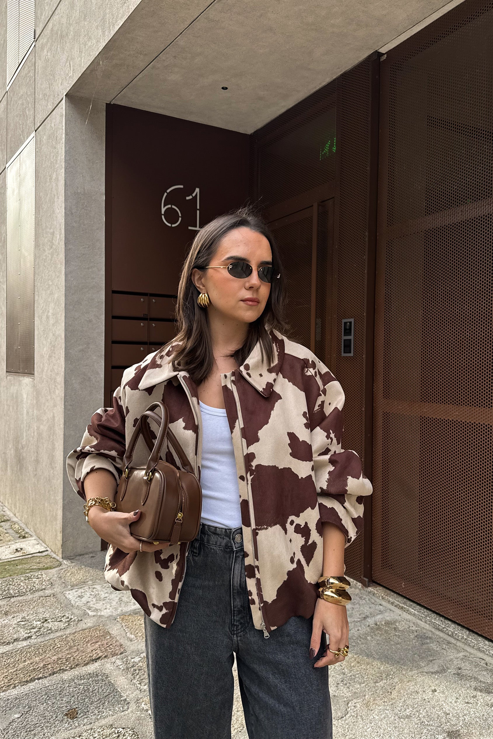 CASACO BOMBER ESTAMPADO ANIMAL