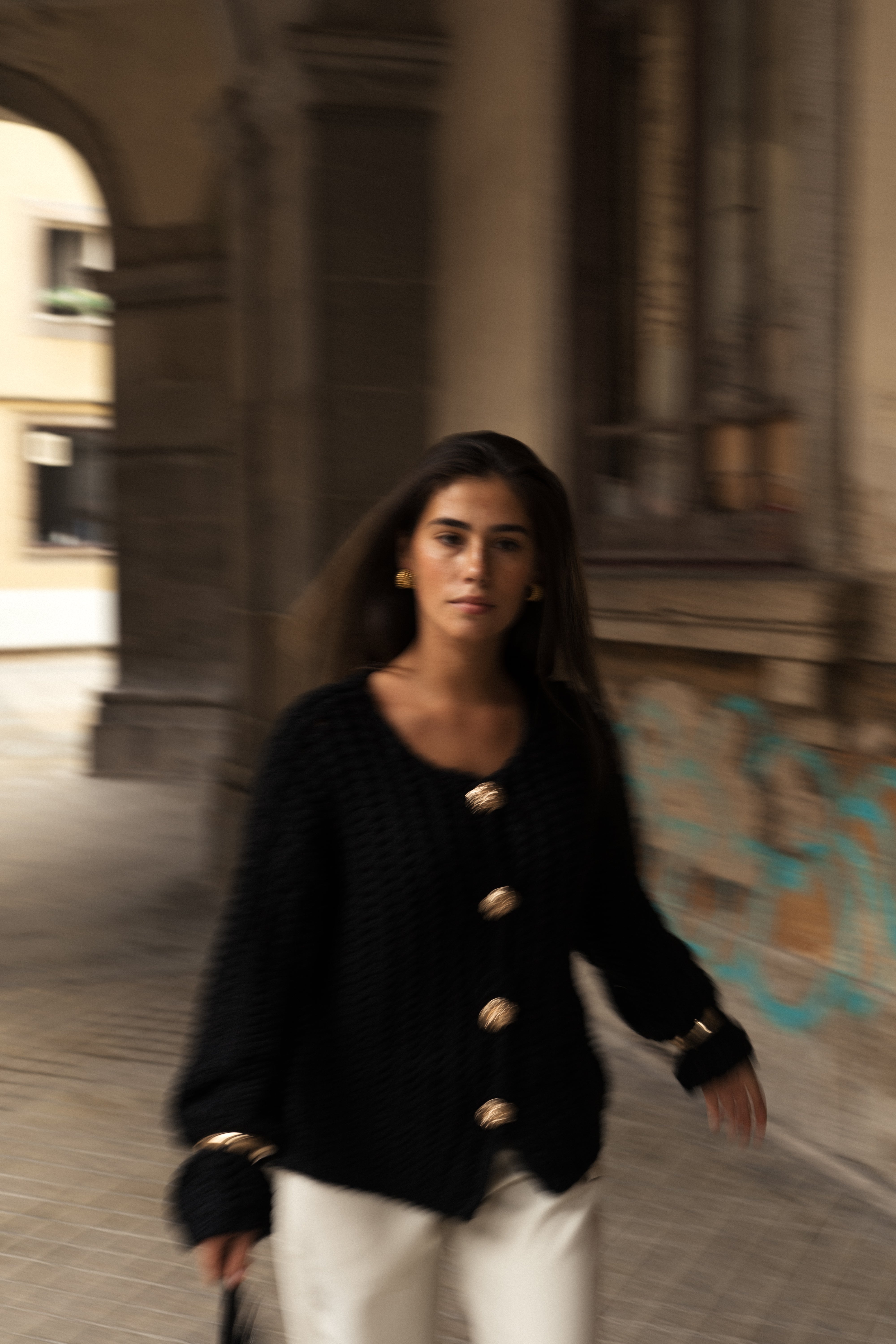 CASACO MALHA GROSSA PRETO