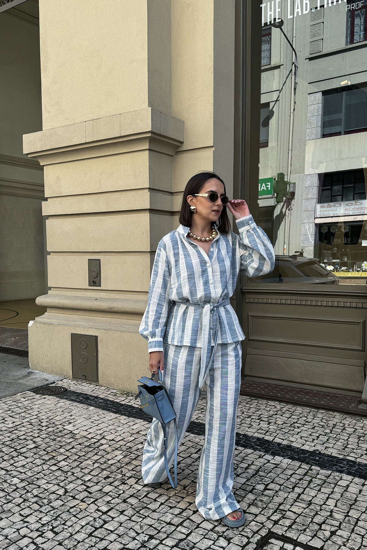 CALÇA RISCAS SEM CINTO